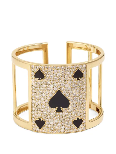 Mysteryjoy diamond lacquer open cuff bracelet Gold 202010102