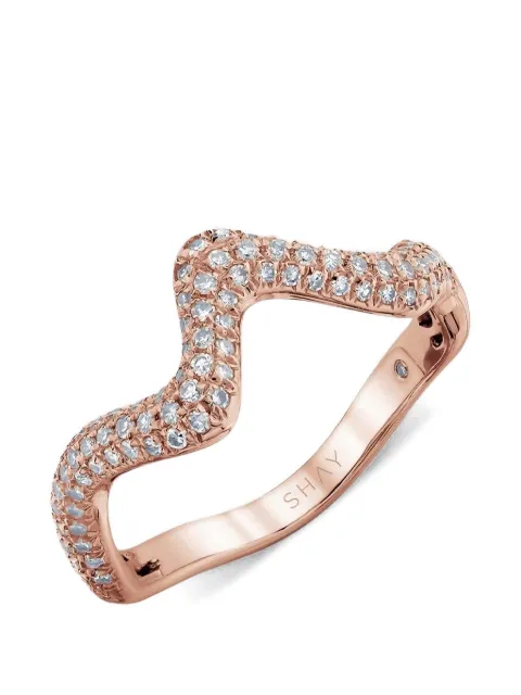 SHAY wave diamond ring Pink SR620RGDIA