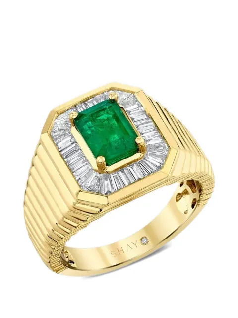 SHAY Championship emerald and diamond ring Gold SMR455YGELMDDIA