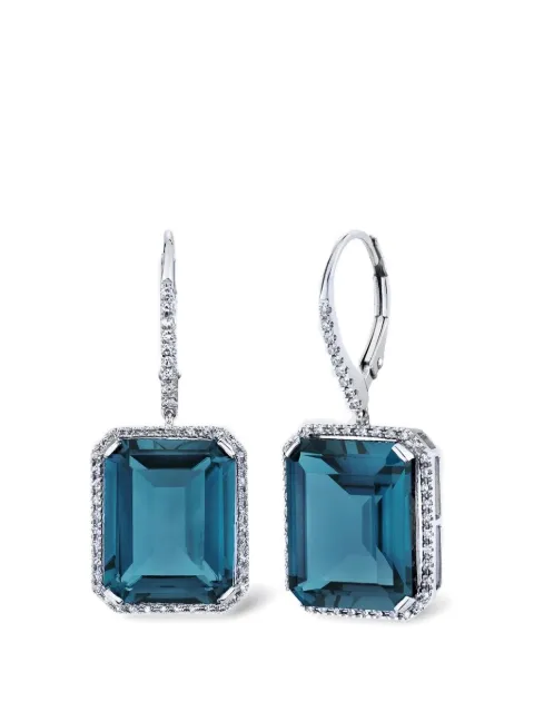 SHAY topaz and diamond earrings Silver SE46