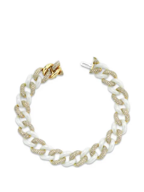 SHAY link diamond bracelet Gold SB323YGWHTCERDIA