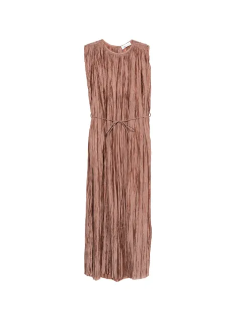 Roberto Collina ruched tie dress Brown 261FXA57033