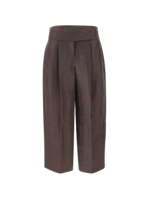 BOSS pleated-design trousers Brown 50560270