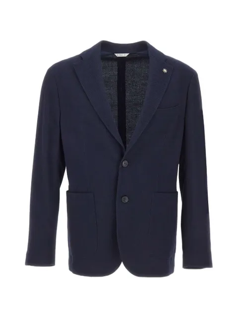 Manuel Ritz lapel-pin blazer Blue 4032G272826312289