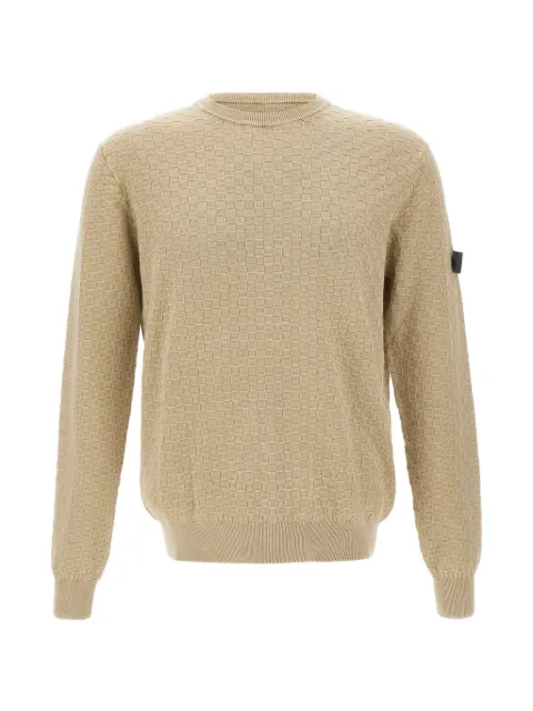 Peuterey Omnium checked weave sweater Neutrals PEU584599012274