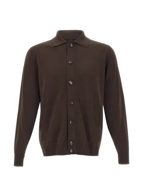 Filippo De Laurentiis polo-collar button-up cardigan Brown BP3MLTCR12R190