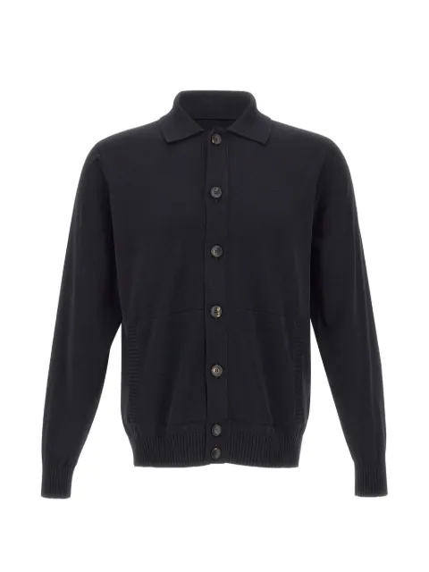 Filippo De Laurentiis button-fastening polo-collar cardigan Black BP3MLTCR12R990