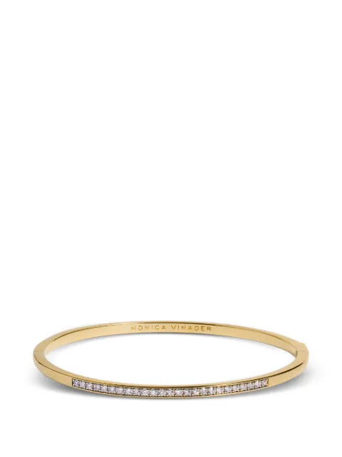 Monica Vinader Essential diamond bangle bracelet Gold GPBLESSTLGD