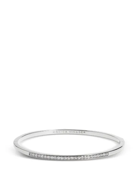 Monica Vinader Essential diamond bangle bracelet Silver SSBLESSTLGD