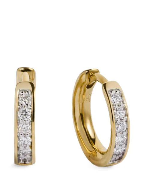 Monica Vinader Essential diamond earrings Gold GPEAESSHLGD