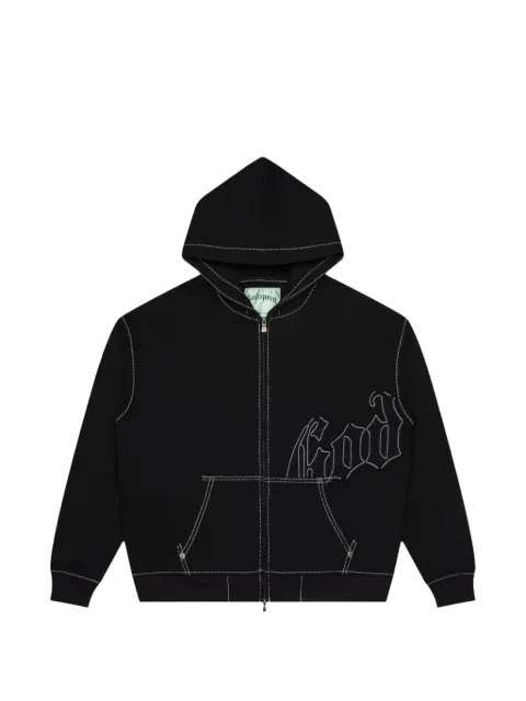 GODSPEED OG logo-stitched hoodie Black GS129