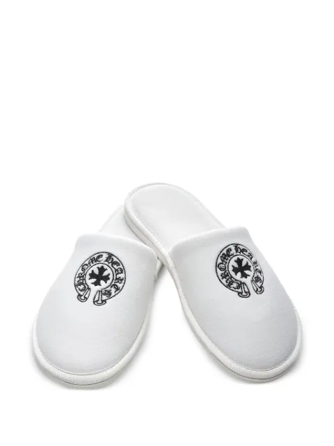 Chrome Hearts Hotel embroidered slippers White CHRM0917