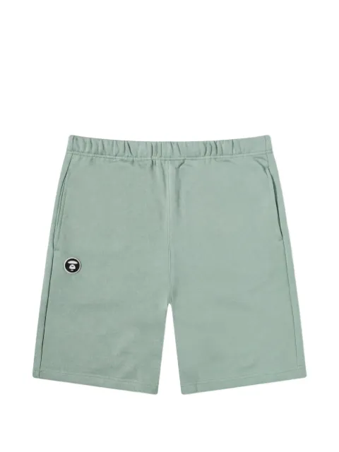 A BATHING APE® One Point fleece elasticated-waistband shorts Green 9G00B8X0