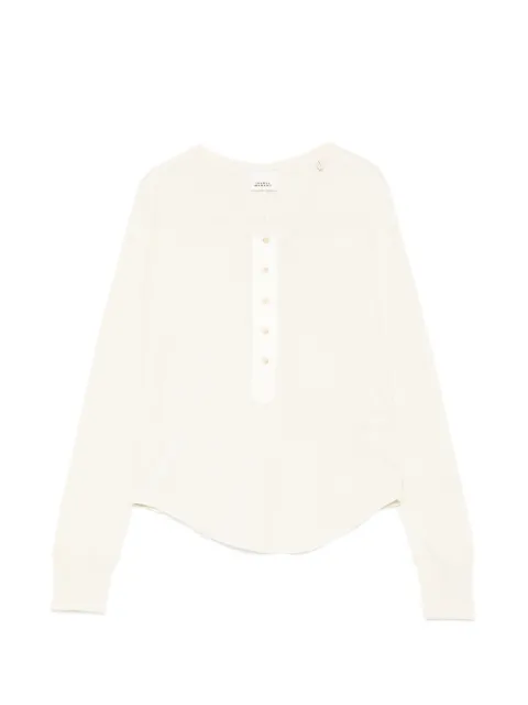ISABEL MARANT button T-shirt Neutrals TS0325FAD2K05I