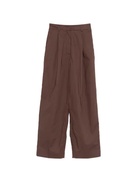 THELATEST Axel pleated trousers Brown TLWD3104T0160LNTP
