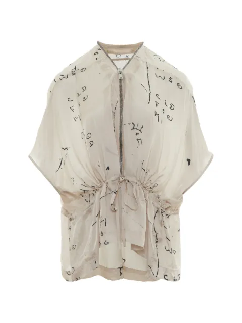 Rick Owens Sail graphic-print drawstring jacket Neutrals RP01F6733