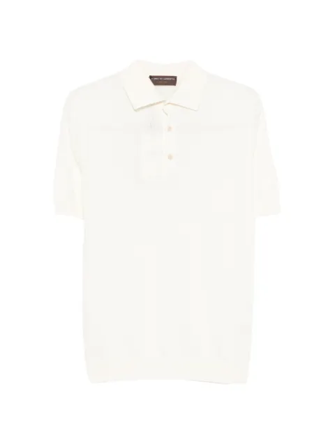 Filippo De Laurentiis textured knit polo shirt Neutrals PL1MCCR14T
