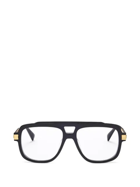 Balmain Eyewear browline-frame glasses Black BPX197