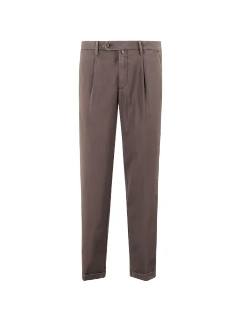 Myths pleated turn-up trousers Brown 26M19L99098