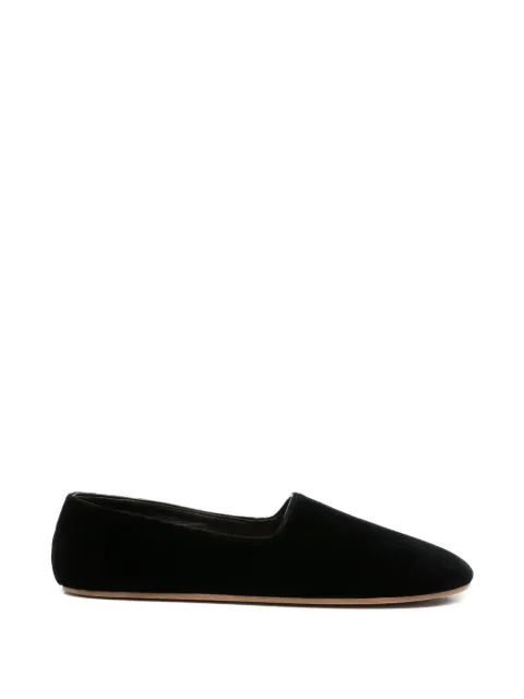 The Row Ponti velvet slippers Black F1782W24