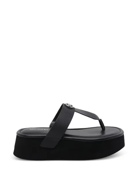 Michael Michael Kors logo-detail open-toe sandals Black 40S6KOFA1L001