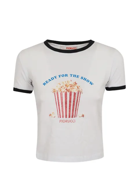 Fiorucci popcorn-print T-shirt White W26SSJTS005CJ03