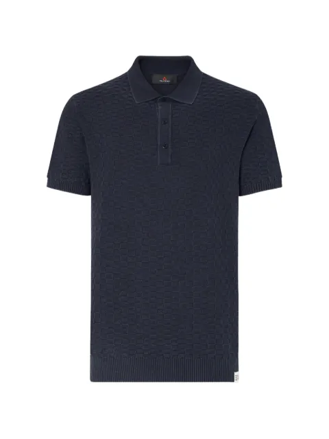 Peuterey textured polo shirt Blue PEU584699012274