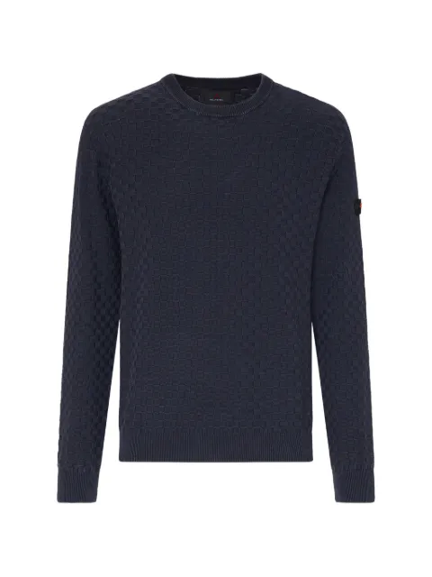 Peuterey textured crew-neck sweater Blue PEU584599012274