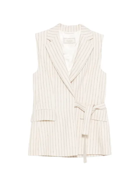 Peserico striped tie-waist vest Neutrals S0303902613