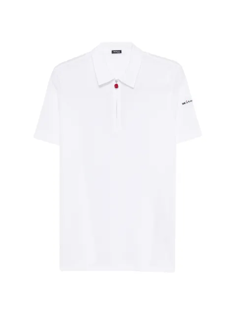Kiton zip cotton polo shirt White UMK0877