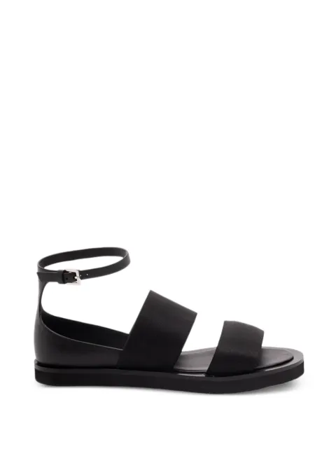 Max Mara leather flat sandals Black 2614521033600