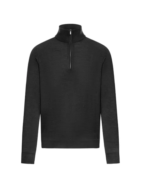 Zanone half zip turtleneck sweater Black 810135Z0290