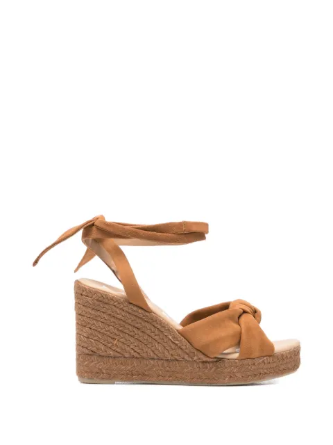 Manebi knot tie espadrilles Brown W32WSALMONDONTONE
