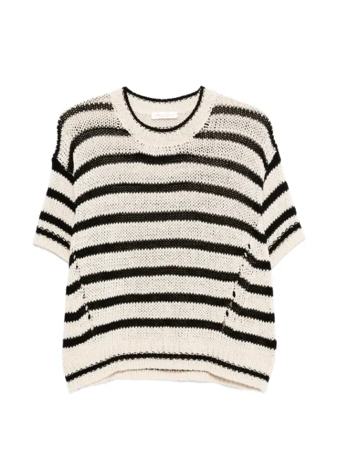 Roberto Collina striped knitted T-shirt Neutrals 261FXA42021