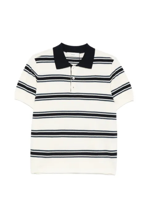 DUNST striped short-sleeve polo shirt Neutrals UDSW6B122CRCREAMNAVY