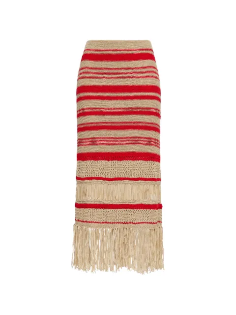 MALIPARMI fine-knit skirt Neutrals JG66767821411B30