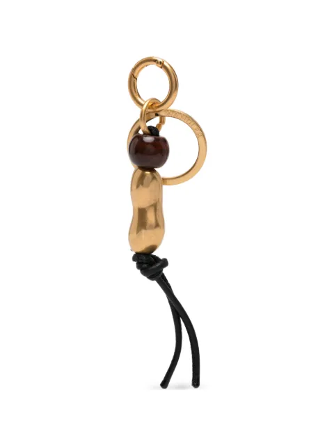 Wandler sculptural-charm leather-trim keyring Gold 25108000153