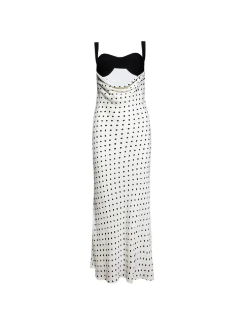 Florence & Fortitude polka dot cowl dress White DR193PD001