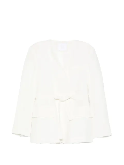 Su belted blazer White S6G101