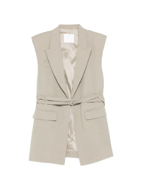Su belted sleeveless waistcoat Neutrals S6A701