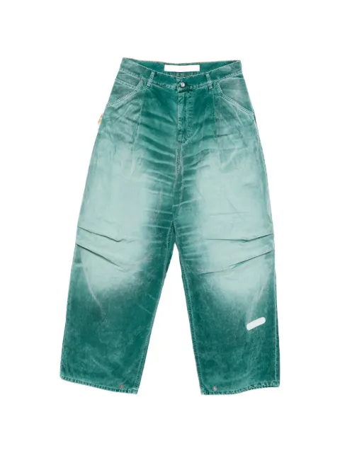 PDF velvet embroidered trousers Green DFM03021GF173PX