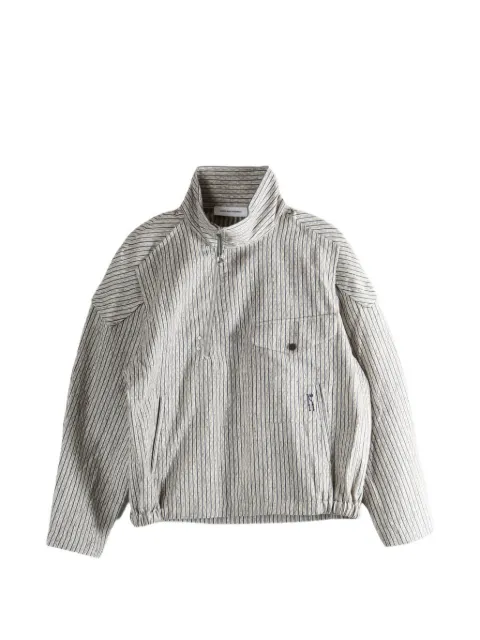 Kiko Kostadinov striped zipped jacket Grey KKSS26J05