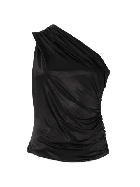 MARSEM one-shoulder ruched top Black DEMAVEN3SS26LYCRA