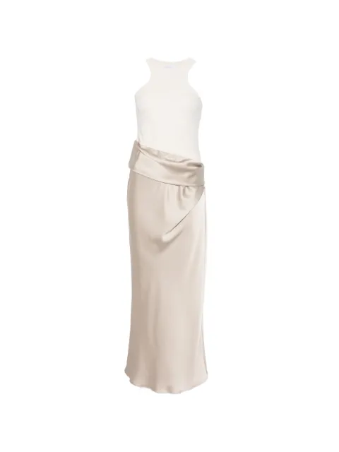 Patrizia Pepe ruffled maxi dress Neutrals 8A1656A269