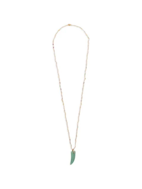 BLAKLACE beaded pendant necklace Gold BLKAN00041