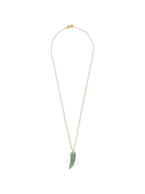 BLAKLACE beaded pendant necklace Gold BLKAN00040
