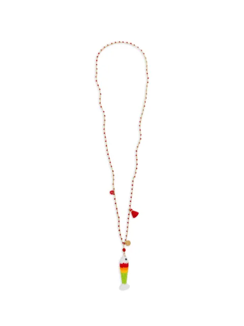 BLAKLACE beaded tassel necklace Gold BLKAN00029