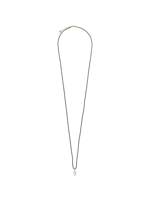 BLAKLACE beaded pendant necklace Black BLKAN00026