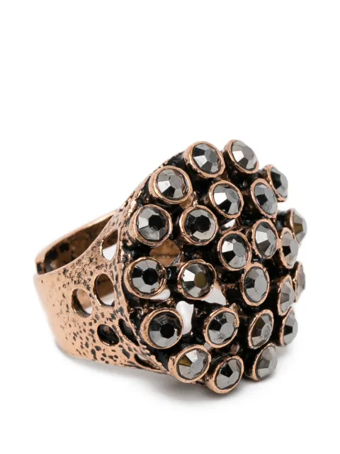 BLAKLACE crystal embellished ring Black BLKAN00051