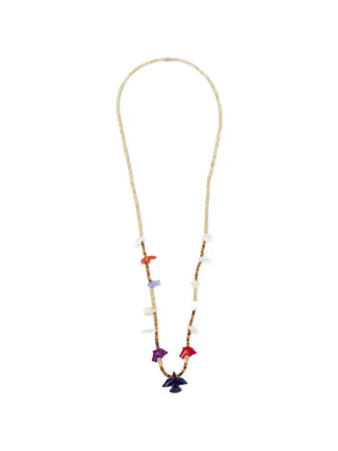 BLAKLACE beaded charm necklace Neutrals BLKAN00009